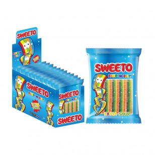 Sweeto Rainbow Belts Sweets Halal 80g 12 Bag